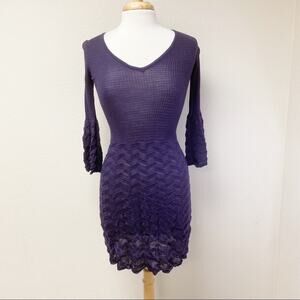Missoni Sweater Dress Deep Purple XS